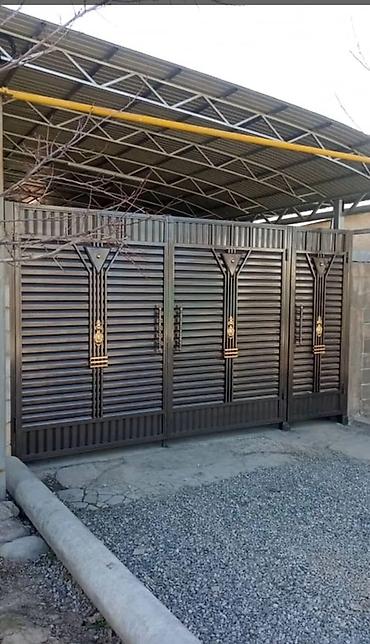 Распашные ворота: Металлические откатные/распашные ворота современного дизайна - — 23