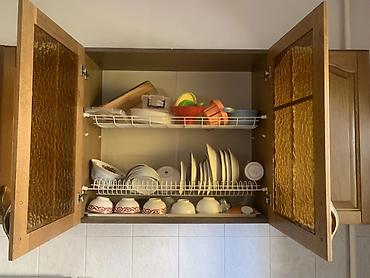 кухонный гарнитур мойка: Кухонный гарнитур, Б/у, цвет - Коричневый, Дерево, Самовывоз — 9