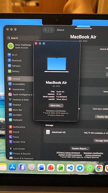 macbook air m: Apple MacBook Air 13.6" (M2, 2022) - Prosessor: Apple M2 çipi - — 4