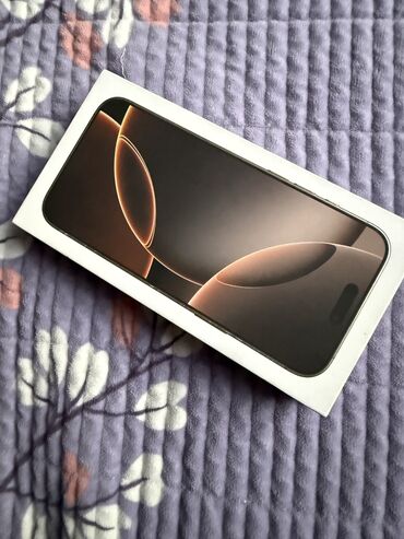 холодилник новый: IPhone 16 Pro Max, Колдонулган, 256 ГБ, Desert Titanium, Заряддоочу түзүлүш, Коргоочу айнек, Каптама, 97 %