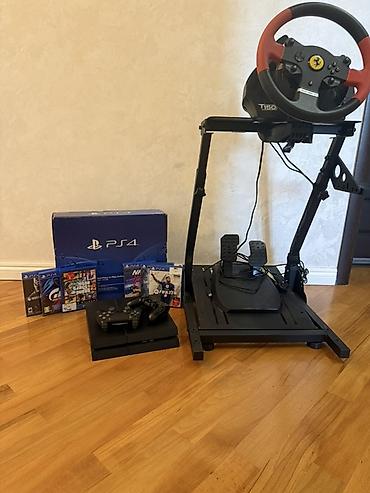 PlayStation 4 oyun seti + yarış simulyatoru komplekti - PS4 konsolu