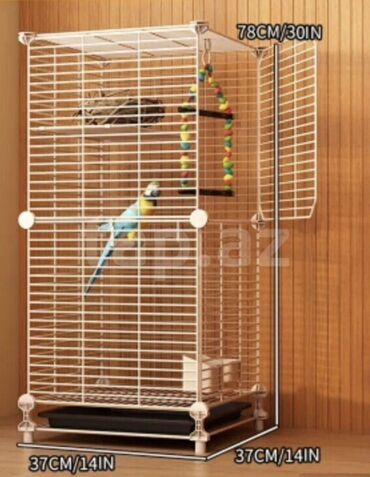 клетка для хомяков: Quş qəfəsi – geniş və funksional model Ölçülər: - Hündürlük: 78 sm