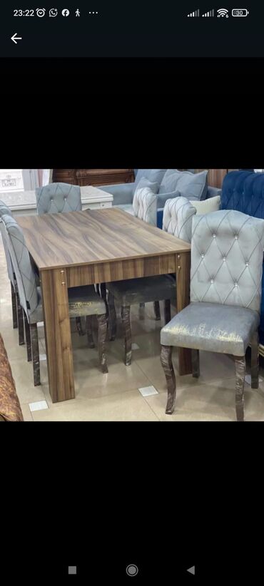 Masa və oturacaq dəstləri: Qonaq otağı üçün, Yeni, Açılmayan, Dördbucaq masa, 6 stul -da lalafo.az — 7 Masa və oturacaq dəstləri: Qonaq otağı üçün, Yeni, Açılmayan, Dördbucaq masa, 6 stul — 7