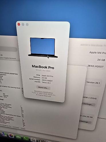 macbook pro 16 2019: MacBook Pro 16 дюймов, M4 Pro, 24/512 ГБ Привезен из США, получен — 5
