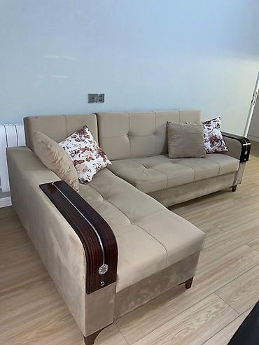 mingəçevirdə divan: Künc divan, İşlənmiş, Açılan, Bazalı, Parça, Çatdırılma yoxdur — 6