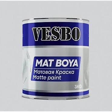 Divar üçün boyalar: VESBO Mat Boya – 3 kq - Səth: mat effektli - Təyinat: daxili səthlər — 1