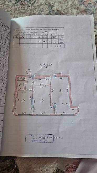 квартира 2 км: 2 комнаты, 80 м², 4 этаж — 2