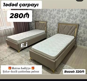 doşek satışı: Tək nəfərlik yataq çarpayıları - Modellər: müxtəlif başlıq dizaynları — 6