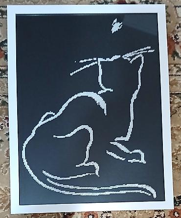 чехлы на xs: Картины вышитые крестиком (ручная работа) Кот размер (41×54)на заказ — 2