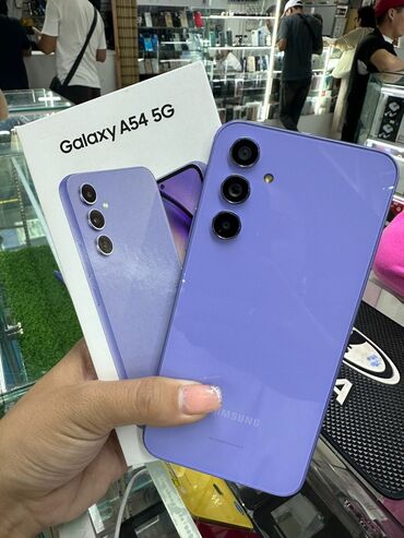 Samsung: Samsung A54, Новый, 256 ГБ, цвет - Фиолетовый, В рассрочку, 2 SIM