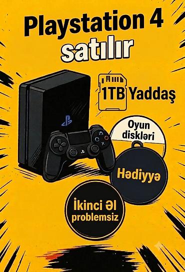 Video oyunlar və konsollar: PlayStation 4 Slim – 1TB yaddaş Komplekt: - PS4 Slim konsolu (1TB — 1