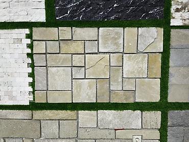 dekor daşlar: Dekorativ fasad və interyer üçün təbii daş panellər - Material: təbii — 1