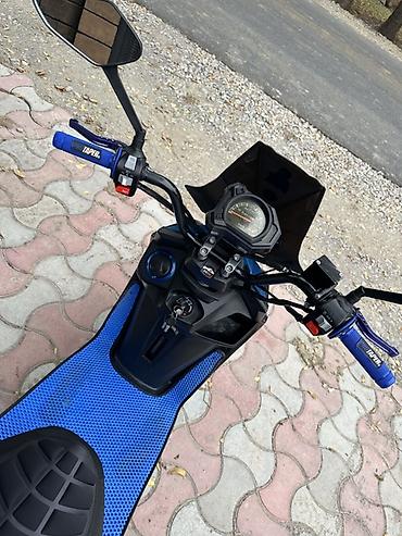 Скутеры: Продаю синий самурайчик💙 2025года😍🤍 165ти кубовыйй🔥🤍 пробег 4200км😍 — 10