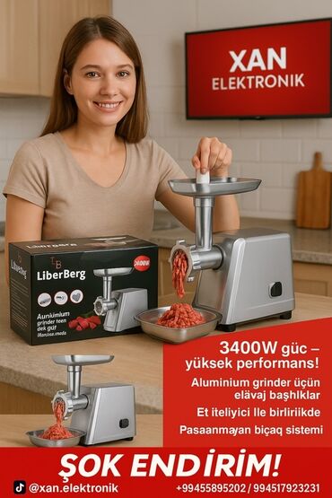 prestige ət çəkən: Ət çəkən maşın 3400 Vt, Revers ilə, Yeni