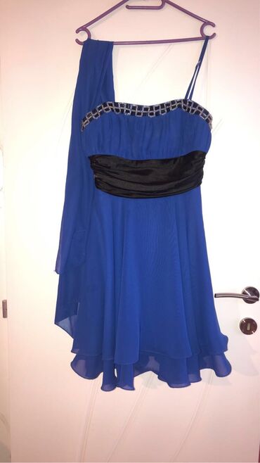 haljine sa božićnim motivima: A-Dress S (EU 36), color - Blue, Other style, With the straps