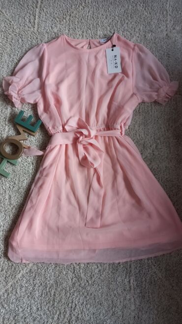 haljine sa tričetvrt rukavima: S (EU 36), color - Pink, Other style, Short sleeves