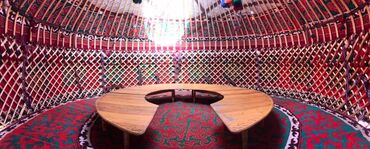 Аренда юрт: Аренда юрты, Каркас Деревянный, Более 100 баш, Стол, Казан, Посуда — 7