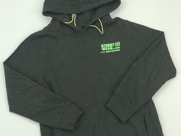 czarny obcisły top: Sweatshirt, SinSay, 9 years, 128-134 cm, condition - Good