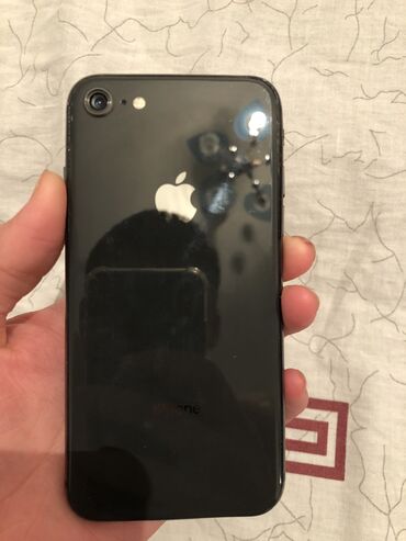 iphone 8 red: IPhone 8, Колдонулган, 64 ГБ, Кара, Коргоочу айнек, Каптама, 100 %