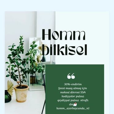 ev bitkisi: *Xanımlar, diqqət!* Evdən çıxmadan bitkisel məhsullarla işləyərək