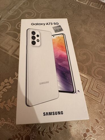 samsung edge 8: Samsung Galaxy A73 5G, 256 GB, rəng - Ağ, Barmaq izi, Simsiz şarj, İki sim kartlı