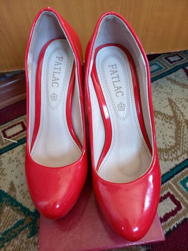 женская обувь размер 36 37: Туфли Exquily, 37, цвет - Красный