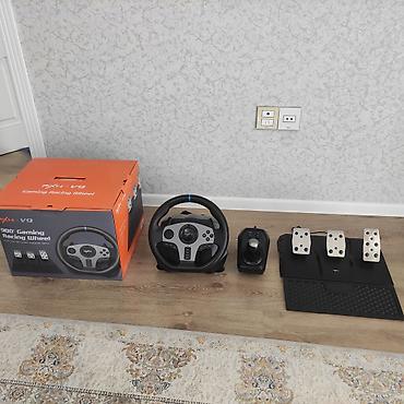 iphone 15 pembe: PXN V9 900° Gaming Racing Wheel – sükan, 3 pedallı set və sürətlər — 1
