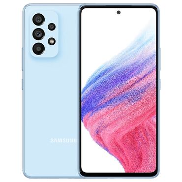 самсунг нот 5: Samsung Galaxy A53, Б/у, 128 ГБ, цвет - Голубой, 2 SIM