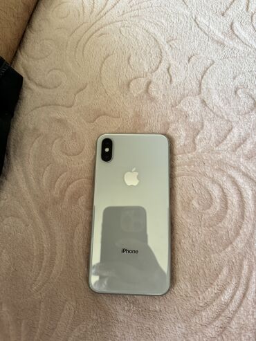 Apple iPhone: IPhone X, Б/у, 64 ГБ, Белый, Зарядное устройство, 100 %