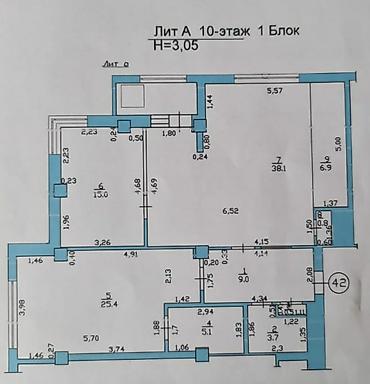Продажа квартир: 3 комнаты, 105 м², 8 мкр Элитка, 10 этаж — 5