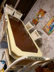 регулируемые ножки для стола: Для гостиной, Б/у, Квадратный стол, 8 стульев