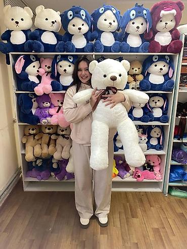 Игрушки: Мишка 1 метр Бесплатная доставка 🧸60 см 1000 сом (Бесплатная — 4