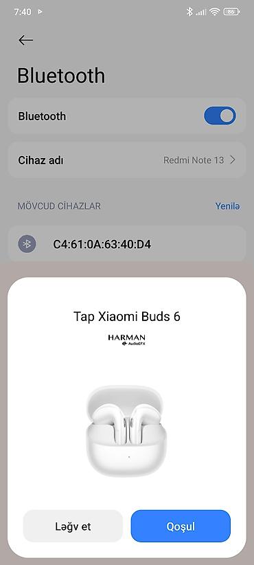 basavik qutu: Xiaomi Buds 6 simsiz qulaqlıq - Rəng: ağ - Harman AudioEFX səs — 4