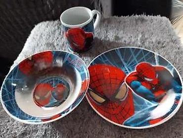 set posuđa za indukciju: SPIDERMAN TRODELNI KERAMICKI SET NOV SPAJDERMEN ZA DECU | Cene nisu — 6
