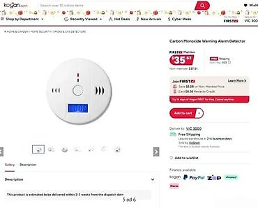 Oprema i sredstva za zaštitu: Detektor ugljen-monoksida (CO) – alarm - Namena: rano otkrivanje — 3
