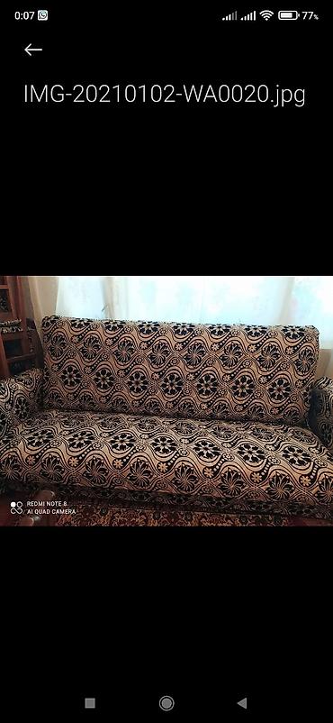 divan çexol: Divan və stul üzlükləri – dekorativ naxışlı dəst - Material: sıx — 1