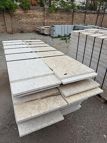 Фасадные плиты Сары-Таш (Травертин): Натуральный камень — известняк/травертин бежевых оттенков (плиты и — 6