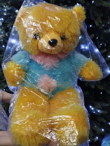 детский желтый купальник: Медведь новый,60-65 см, наполнитель халофайдер,экологичен, очень