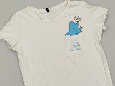 damskie białe t shirty: T-shirt, SinSay, XS (EU 34), condition - Fair
