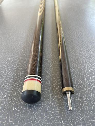 pool: Bilyard kəsi (2 hissəli) - Material: tünd ağac gövdə, dekorativ təbii — 3