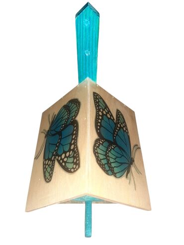 Yuvalar: Rəngli dekorativ quş evi Olçüsü 15*12*12 - Material: ağac - Dizayn — 11