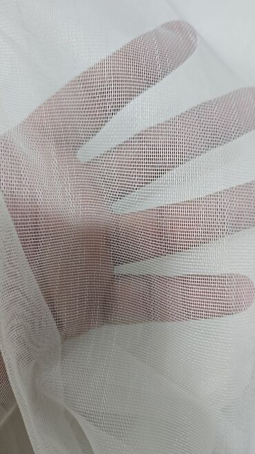 Pərdə və tüllər: Zərif mavi rəngli, damarlı dizaynlı pərdə. Yüksək keyfiyyətli — 12