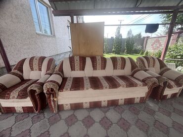 мягкая мебель новая: Түз диван, Колдонулган, Үч орундук жана андан көп