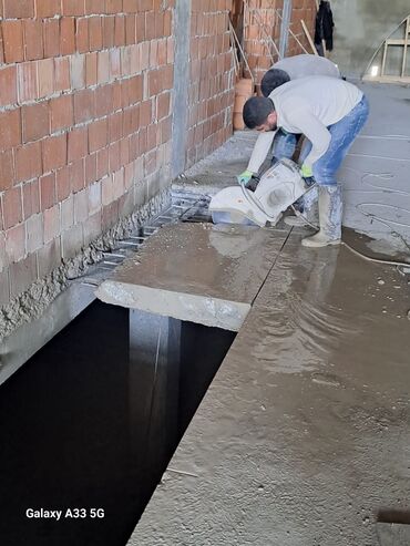 Beton işləri: Beton kəsimi və aşındırma xidməti - Armatur dolu monolit betonların — 1