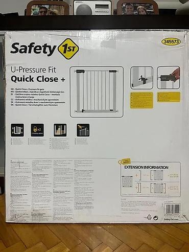 Ostali dečiji nameštaj: Safety 1st Quick Close+ U-Pressure Fit zaštitna kapija - Samonoseća — 4