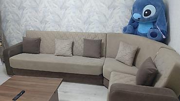 Divanlar: Perla künc divan - Model: Künc divan (açılır) - Rəng: Bej–qəhvəyi — 1