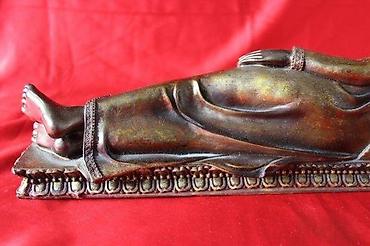 Figure: STARA FIGURA BUDE, RECLINING BUDDHA, LEŽEĆI BUDA, RETKO | Stara — 9
