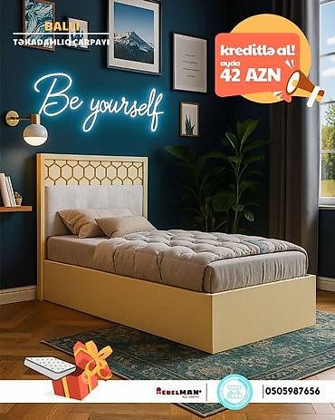 Çarpayılar: Yeni, Təknəfərlik çarpayı, Bazasız, Matras ilə, Siyirməsiz, Azərbaycan — 10