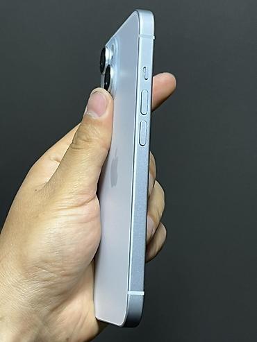 Apple iPhone: IPhone 15, Б/у, 128 ГБ, Голубой, Чехол, 92 % — 9