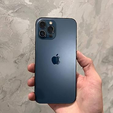 IPhone 12 Pro Max, Б/у, 128 ГБ, Pacific Blue, Чехол, 100 %